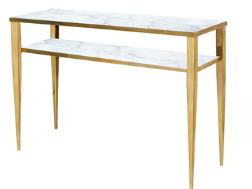 TIMELESS NOVECENTO 290 - Rectangular marble console table with shelving by Il Bronzetto - view 3